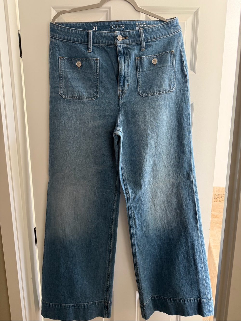J. Crew Light Blue Wide-Leg Denim Jeans